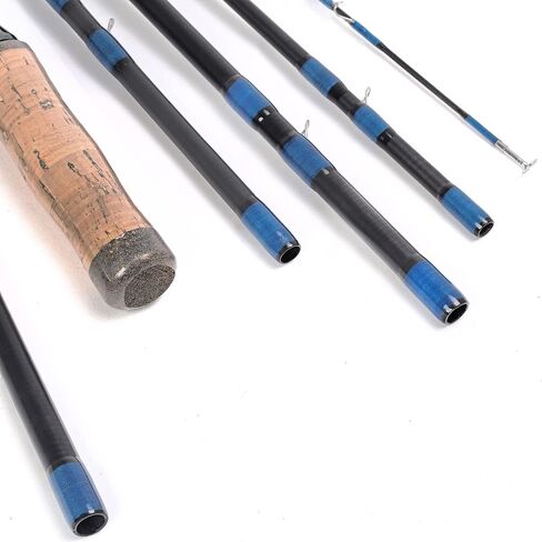 13ft 8-9wt or 14ft 9-10wt 6 Pieces Sections Carbon Spey Fly Fishing Rod Pole Double Hand Medium Fast Freshwater and Saltwater Fly Fishing (13ft 8-9wt) in Saudi Arabia