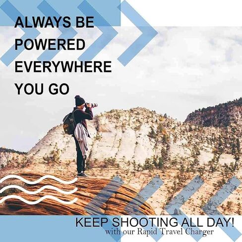 UltraPro 2-Pack NP-FH40 بطاريات بديلة عالية السعة مع شاحن سفر سريع لموديلات مختارة من سوني in Kuwait