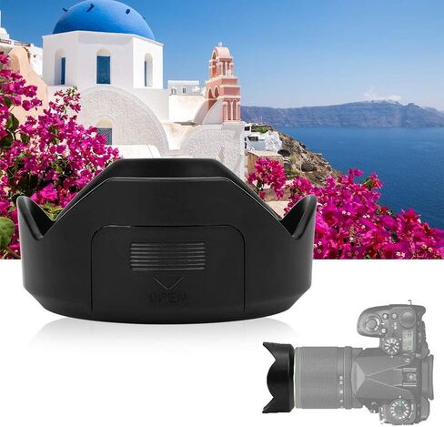 Lens Hood for Camera - PHRBC Plastic Lens Hood - Replacement Lens Hood Shade - for Photo Photography - for PENTAX SMC DA 18-55MM F3.5-5.6AL WR 52mm in Saudi Arabia