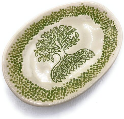 Tree of Life 6" Bowl, Handmade Pottery, Soap Dish, Artisan Crafted in USA, 9th Anniversary Gift in Saudi Arabia
