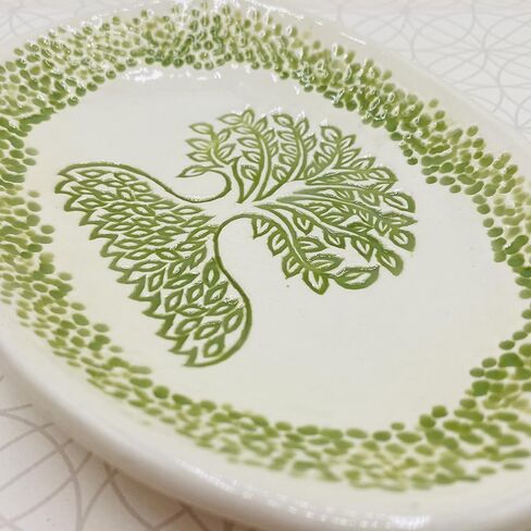 Tree of Life 6" Bowl, Handmade Pottery, Soap Dish, Artisan Crafted in USA, 9th Anniversary Gift in Saudi Arabia