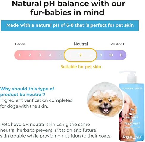 بلسم حريري بالانس للحيوانات الأليفة من POFLAB - بلسم للكلاب لفرو رطب وصحي - بلسم مرطب للقطط بزيت إكليل الجبل والمانجو والخروع - بلسم طبيعي محايد لفك تشابك الشعر in Kuwait