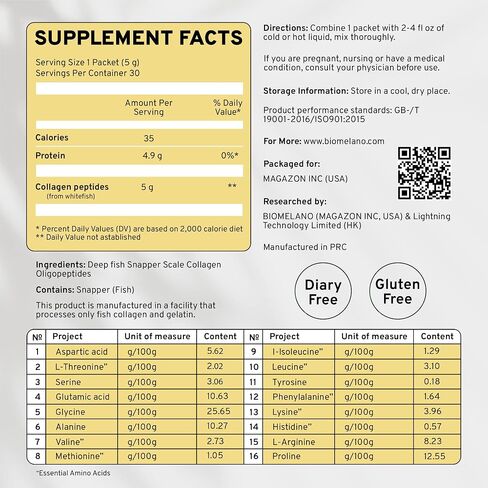 BIOMELANO Hydrolyzed Marine Collagen Peptides Powder Supplement in Saudi Arabia