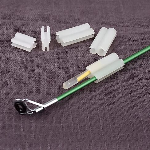 MEEYO 30pcs Fishing Glow Stick Clips Fishing Tube Connectors Rod Tip Glow Fluorescent Sticks Clip Holder for Rod Top Glow Stick Fixed in Kuwait