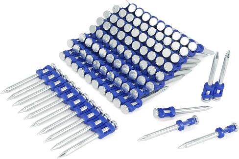KIMSING MTSD-38 12 مقياس 1 1/2 بوصة × .109 بوصة سلسة من البلاستيك المغطى بالخرسانة والفولاذ دبوس محرك ميكانيكي مجلفن لخرسانة طاقة الغاز ومسامير الصلب 800 قطعة / صندوق (صندوق واحد) in Kuwait