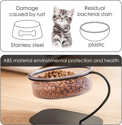 DODAMOUR Elevated Cat Food Bowls, Small Dog Tilted Raised Food Feeding Dishes with Stand, Pet Bowl for Dogs Cats Puppy in Kuwait