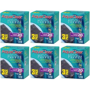 (6 Pack) Aqua Clear Activated Carbon Filter Insert for 20-Gallon Aquariums (3 Filter Inserts Per Pack / 18 Total Inserts) in Saudi Arabia