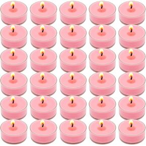 Kenking Unscented Tealight Candles Set, White Soy Wax Tea Light Candles, 4 to 5 Hours Burning Time, Pack of 100 in Saudi Arabia