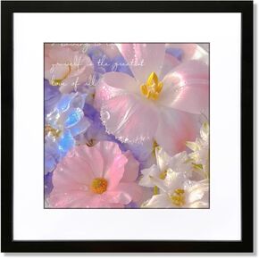Liuxuange 22x22 Frame White, Wooden Photo Frame Display Pictures 18x18 with Mat or 22x22 Without Mat, Home Wall Decor Gallery Poster-1PCS