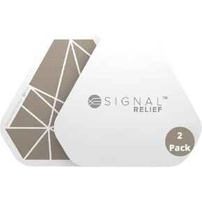 تخفيف الاشارة رقع لاصقة للصحة - رقعة جديدة ريليف قابلة لاعادة الاستخدام لتخفيف الام او العضلات او المفاصل، عبوة متعددة (ابيض 3.5 انش + اكوا 4.5 انش) in Kuwait