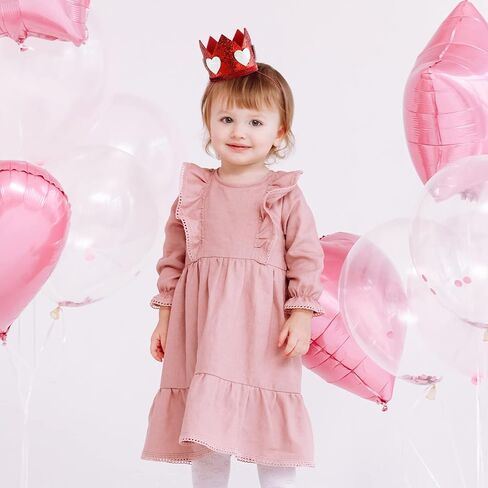 3 قطع شريط راس لعيد الحب، تاج طفل صغير لالتقاط الصور، تاج للفتيات الصغيرات للتصوير الفوتوغرافي، قبعة تاج حمراء لامعة للاطفال، اكسسوارات الحفلات وهدايا عيد الحب in Kuwait