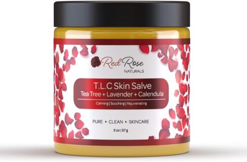 Red Rose Naturals TLC Skin Salve Non-Petroleum Ointment | 100% All Natural Balm with Calendula | Eczema Cream, Psoriasis, Acne, Blemishes, Dark Spots, Rashes, Dry Skin in Saudi Arabia
