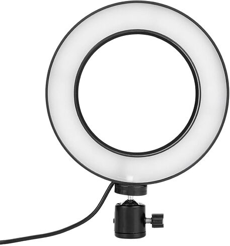 LED Video Light,6 Inch Ring Shape Photography Lighting Fill Light USB Inter for Studio, YouTube Video, Selfie，Product Photography 3 Colors Adjustable（Warm Soft White. in Saudi Arabia