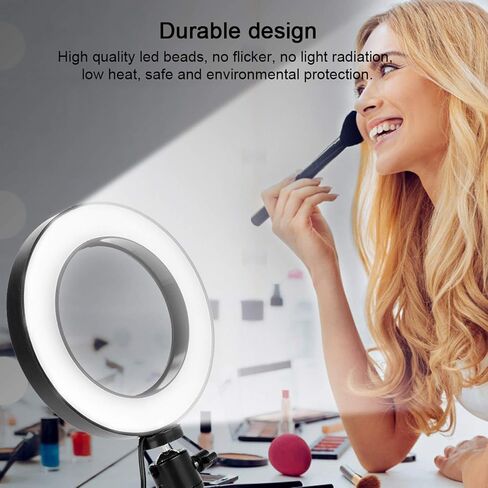 LED Video Light,6 Inch Ring Shape Photography Lighting Fill Light USB Inter for Studio, YouTube Video, Selfie，Product Photography 3 Colors Adjustable（Warm Soft White. in Saudi Arabia