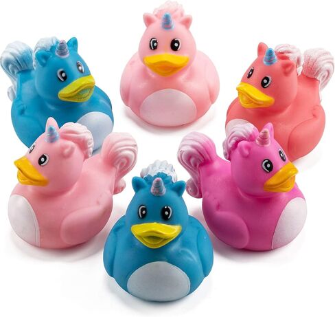 Mini Unicorn Rubber Duckies (Pack of 24) Assorted 2 Inch Duckies, Squirt Bath Tub Toy for Kids, Squeezable and Squirtable, Great for Birthday Party's, Fillers, and Decorations in Saudi Arabia