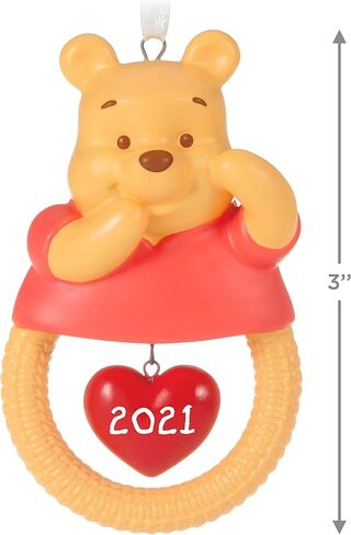 Hallmark Keepsake Christmas Ornament, Year Dated 2021, Disney Winnie The Pooh Baby's First Christmas, Porcelain in Kuwait