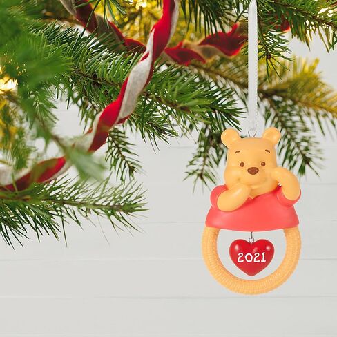 Hallmark Keepsake Christmas Ornament, Year Dated 2021, Disney Winnie The Pooh Baby's First Christmas, Porcelain in Kuwait