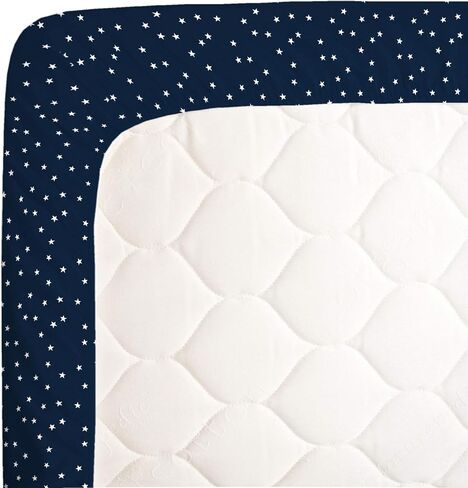 Carter's Solid Navy Blue Cotton Sateen Crib Sheet - 52" x 28" in Saudi Arabia