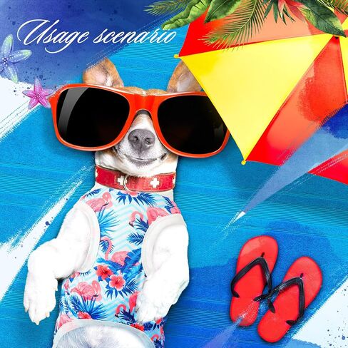 6 Pack Dog Shirts Summer Clothes for Dogs Cute Flamingo Hawaiian Pet Dog Shirt Outfits Sweatshirts Breathable Sleeveless Vest Apparel for Small Medium Large Dog Cat (Large) in Saudi Arabia