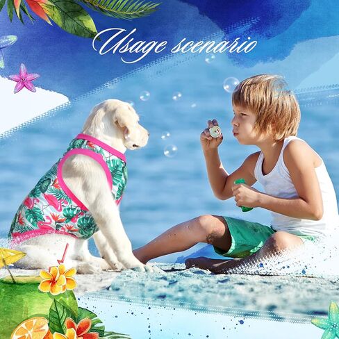 6 Pack Dog Shirts Summer Clothes for Dogs Cute Flamingo Hawaiian Pet Dog Shirt Outfits Sweatshirts Breathable Sleeveless Vest Apparel for Small Medium Large Dog Cat (Large) in Saudi Arabia