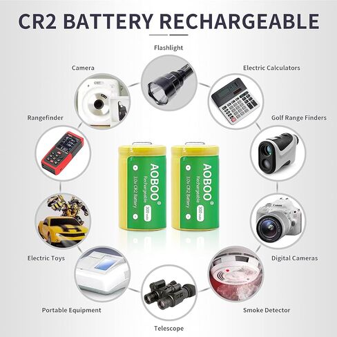 شواحن بطاريات الكاميرا CR2 3V CR15H270 شاحن USB مع 4 قطع بطارية قابلة لإعادة الشحن 300 مللي أمبير في الساعة لالتقاط الصور الفورية mini25 كاميرا رقمية Harinezumi Sight Laser Golf Rangefinder قرص الفرامل in Kuwait