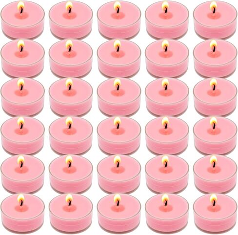 Kenking Unscented Tealight Candles Set, White Soy Wax Tea Light Candles, 4 to 5 Hours Burning Time, Pack of 100 in Saudi Arabia