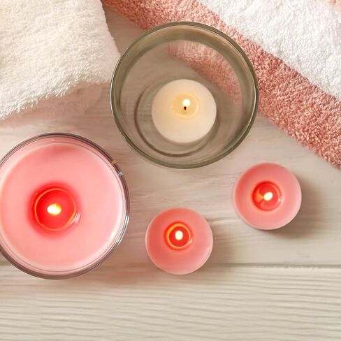 Kenking Unscented Tealight Candles Set, White Soy Wax Tea Light Candles, 4 to 5 Hours Burning Time, Pack of 100 in Saudi Arabia