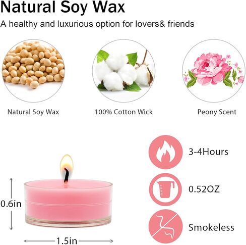 Kenking Unscented Tealight Candles Set, White Soy Wax Tea Light Candles, 4 to 5 Hours Burning Time, Pack of 100 in Saudi Arabia