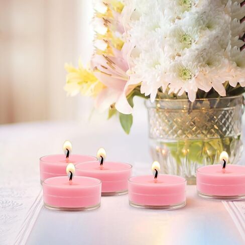 Kenking Unscented Tealight Candles Set, White Soy Wax Tea Light Candles, 4 to 5 Hours Burning Time, Pack of 100 in Saudi Arabia
