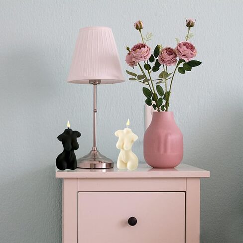 2PCS Body Shaped Candles, Body Soy Candle Female Body Shaped Candle Woman Torso Candle Home Decoration for Bedroom Bathroom Aesthetic Decoration, Unscented (White and Black) in Kuwait