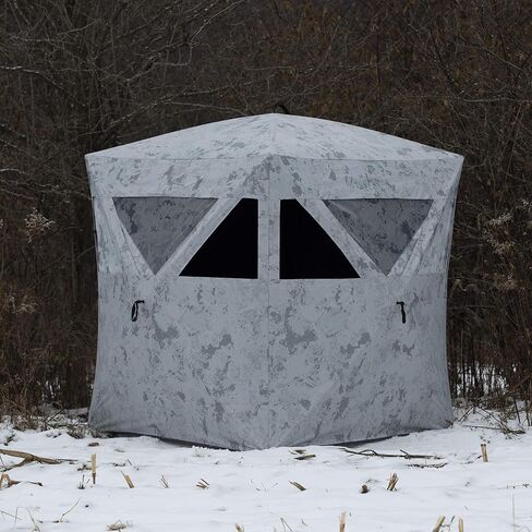 ستائر Barronett Blinds Radar المحمولة للصيد، ستائر منبثقة، نوافذ بدون سحاب، خفيفة الوزن، لشخصين، 67 بوصة × 71 بوصة × 71 بوصة in Kuwait