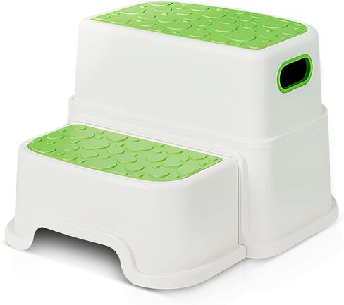 Trivicom Step Stool for Kids, Toddler Step Stool, Child Foot Stool, Anti-Slip Step Stool, Double Step Stairs,Two Step Stool, Kids Stools, Bathroom Training, Small Stool, Kids Bathroom Accessories in Saudi Arabia
