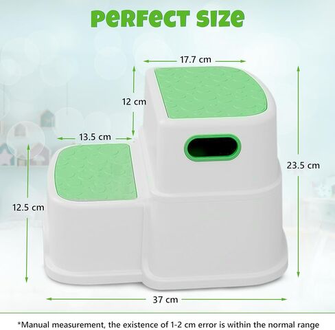 Trivicom Step Stool for Kids, Toddler Step Stool, Child Foot Stool, Anti-Slip Step Stool, Double Step Stairs,Two Step Stool, Kids Stools, Bathroom Training, Small Stool, Kids Bathroom Accessories in Saudi Arabia