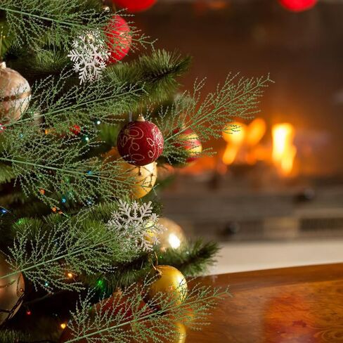 wodiguig Artificial Pine Branches, Artificial Cedar Sprigs Faux Cedar Spray Branches, Norfolk Pine Garland Christmas DIY Accessories for Holiday (50, Green) in Kuwait