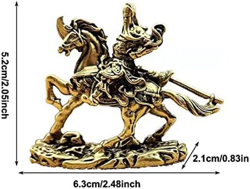 ALHBEJT Chinese Guardian Kwan Kung Statue Brass Guan Gong Statue Kuan Gong Statue Figurines Kwan Kung Kong Statue CAI Shen Statue God of Fortune God of Wealth Home Office Decor in Saudi Arabia