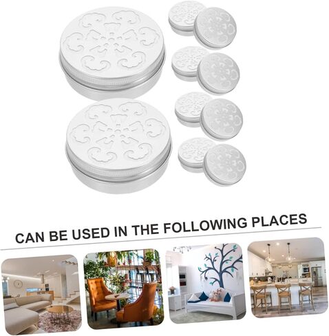 10 قطع من صندوق الألومنيوم المجوف الملولب للزيوت العطرية للمنزل، موزع معطر هواء للزيوت العطرية، صندوق من الألومنيوم، موزع للروائح، صناديق التدريب، موزع الروائح العطرية in Kuwait