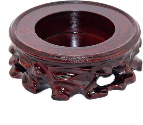 GOLDY&WENDY Oriental Asian Rosewood Crystal Decorative Ball Display Stand Pedestal Stands in Saudi Arabia