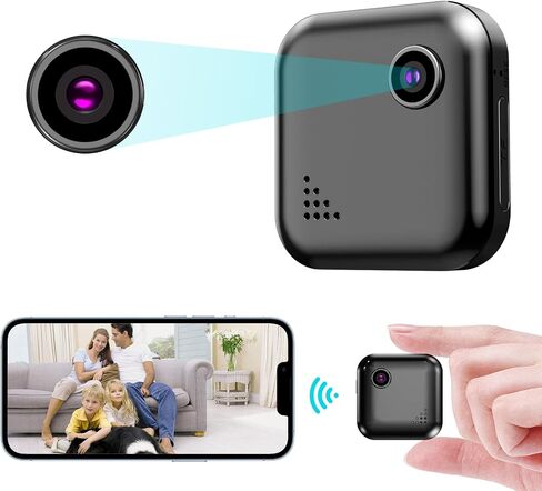 gamvozova Hidden Camera, 1080P Mini Spy Camera HD WiFi Security Cameras Covert Small Nanny Cam with Night Vision and Motion Detection Live Feed Cell Phone APP in Saudi Arabia