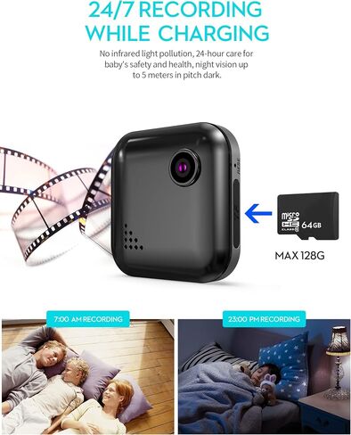 gamvozova Hidden Camera, 1080P Mini Spy Camera HD WiFi Security Cameras Covert Small Nanny Cam with Night Vision and Motion Detection Live Feed Cell Phone APP in Saudi Arabia