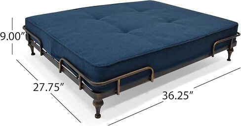 Christopher Knight Home Elvis Industrial Pet Bed, Navy Blue and Brushed Gold in Kuwait