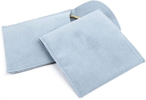 SUKPSY 6 Pcs Velvet Jewelry Storage Bags with Snap Button Gift Packaging Bags Purse Pouches for Rings, Bracelets, Necklaces, Earrings,Watch and Other Small Item (Blue) in Saudi Arabia