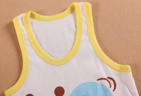 Boy/Girl 100% Cotton 5 Pack Cartoon Japanese Vest Tank Sleeveless Top Set in Kuwait