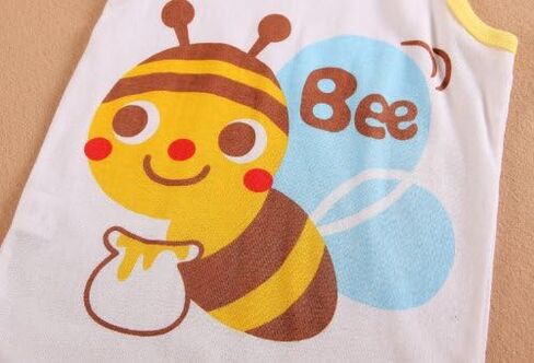 Boy/Girl 100% Cotton 5 Pack Cartoon Japanese Vest Tank Sleeveless Top Set in Kuwait