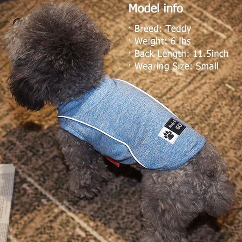 KYEESE Dog Shirts Quick Dry Reflective Lightweight Soft Dog T-Shirt Tank Top Breathable Sleeveless Vest Dog Tee Shirts for Small Medium Large Dogs (2XL (40-55lbs), Light Blue) in Kuwait