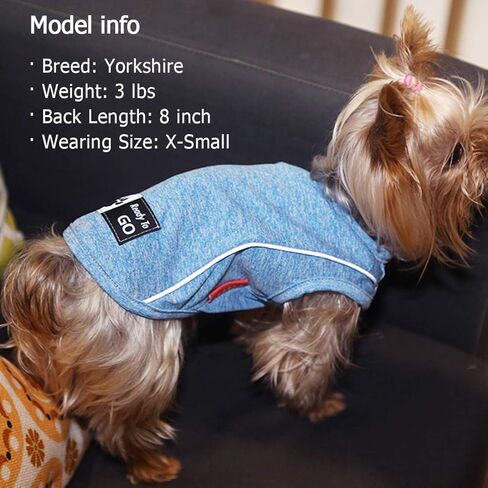 KYEESE Dog Shirts Quick Dry Reflective Lightweight Soft Dog T-Shirt Tank Top Breathable Sleeveless Vest Dog Tee Shirts for Small Medium Large Dogs (2XL (40-55lbs), Light Blue) in Kuwait