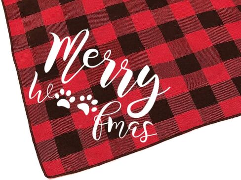 Buffalo Plaid Dog Christmas Bandana and Reindeer Antlers Headband for Dog, Dog Christmas Outfit in Saudi Arabia