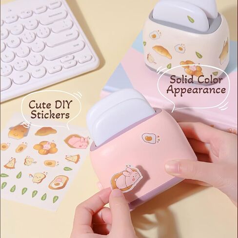 THAYLA Cute Night Lights with USB Rechargeable & Kawaii Stickers for Kids Toaster Lamp Bread Night Light Room Desk Decor for Bedroom, Baby Nursery, Living Room, Dining Green in Saudi Arabia