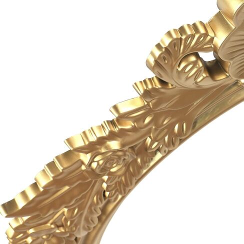 مرآة مرآة ذهبية عتيقة بحجم 26 × 35 لغرفة المعيشة، مرآة بيضاوية بإطار ذهبي عتيق، مرآة ذهبية كبيرة مزخرفة لديكور الحائط in Kuwait