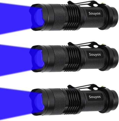 3 Pack Red Light Flashlight,3 Modes Red Led Flashlight,Zoomable Long Range Red Hunting Light Red Flashlight Torch with Clip for Hunting,Detector,Night Observation, Night Detecting-Black House in Kuwait