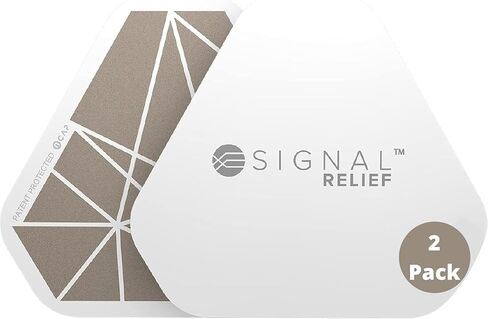 تخفيف الاشارة رقع لاصقة للصحة - رقعة جديدة ريليف قابلة لاعادة الاستخدام لتخفيف الام او العضلات او المفاصل، عبوة متعددة (ابيض 3.5 انش + اكوا 4.5 انش) in Kuwait